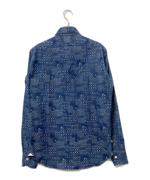 giannetto（ジャンネット）giannetto (ジャンネット) 総柄シャツ ネイビー サイズ:38の古着・服飾アイテム