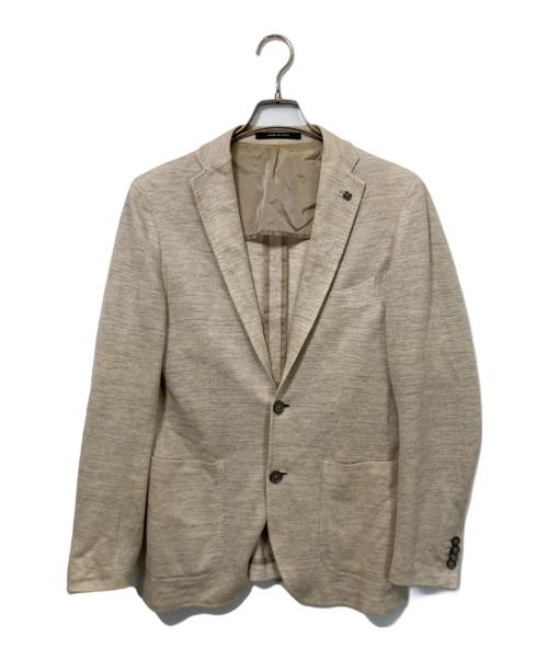 TAGLIATORE（タリアトーレ）TAGLIATORE (タリアトーレ) リネン混テーラードジャケット ベージュ サイズ:46の古着・服飾アイテム