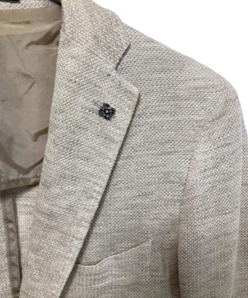 TAGLIATORE（タリアトーレ）TAGLIATORE (タリアトーレ) リネン混テーラードジャケット ベージュ サイズ:46の古着・服飾アイテム