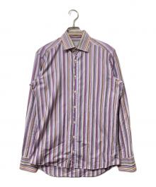 ETRO（エトロ）の古着「マルチストライプシャツ」｜パープル