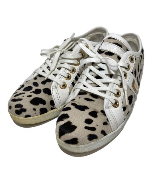 DOLCE & GABBANA（ドルチェ＆ガッバーナ）DOLCE & GABBANA (ドルチェ＆ガッバーナ) ハラコスニーカー ホワイト サイズ:36.5の古着・服飾アイテム