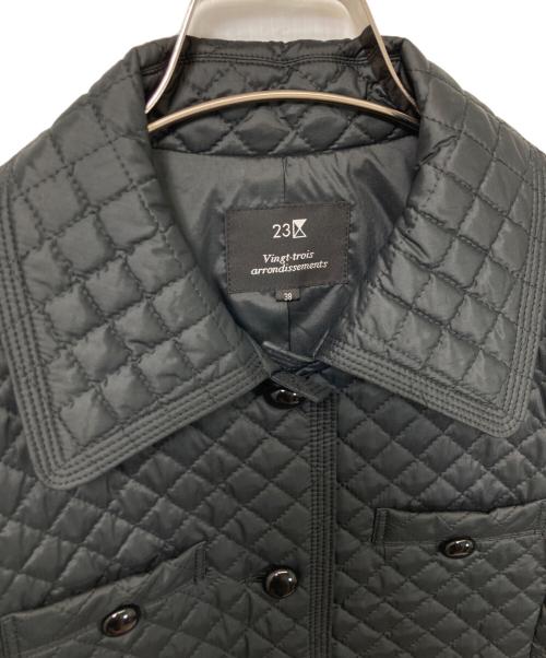 23区（ニジュウサンク）23区 (ニジュウサンク) 中綿ジャケット ブラック サイズ:38の古着・服飾アイテム