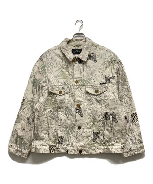 ETRO（エトロ）ETRO (エトロ) 花柄プリント デニムジャケット ベージュ サイズ:XXLの古着・服飾アイテム