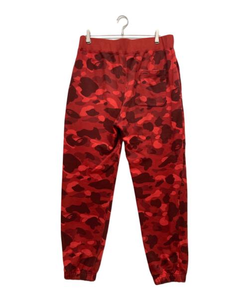 A BATHING APE（ア ベイシング エイプ）A BATHING APE (ア ベイシング エイプ) Color Camo Sweat Pant レッド サイズ:XLの古着・服飾アイテム