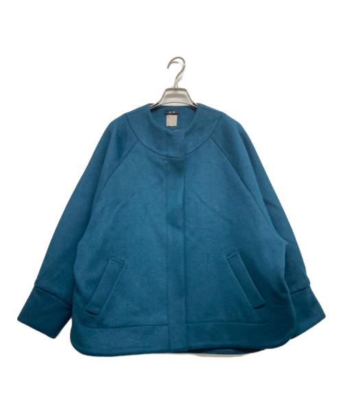 TSUHARU by samansa Mos2（ツハル バイ サマンサモスモス）TSUHARU by Samansa Mos2 (ツハル バイ サマンサモスモス) ボトルネックショートコート ブルー サイズ:FREEの古着・服飾アイテム