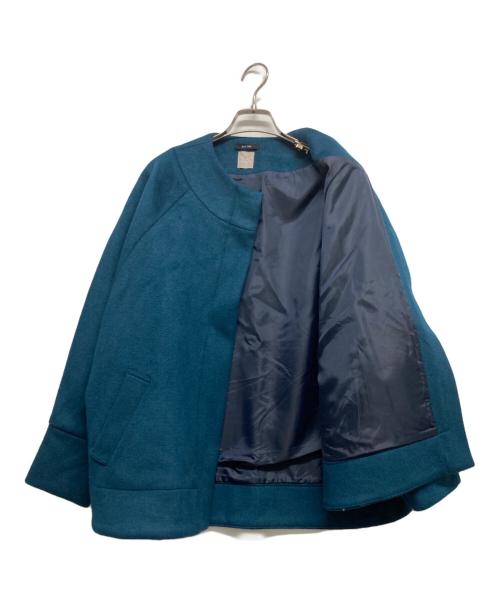 TSUHARU by samansa Mos2（ツハル バイ サマンサモスモス）TSUHARU by Samansa Mos2 (ツハル バイ サマンサモスモス) ボトルネックショートコート ブルー サイズ:FREEの古着・服飾アイテム