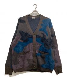 saby（サバイ）の古着「WATER SURFACE PATTERN KNIT CARDIGAN」｜ブラウン