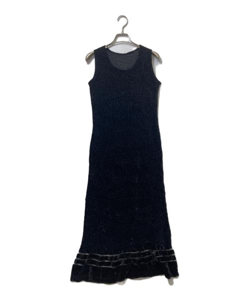 PEPLUM by YOSHIKI HISHINUMA（ペプラム バイ ヨシキヒシヌマ）peplum by yoshiki hishinuma (ペプラム バイ ヨシキヒシヌマ) ノースリーブワンピース ブラック サイズ:2の古着・服飾アイテム
