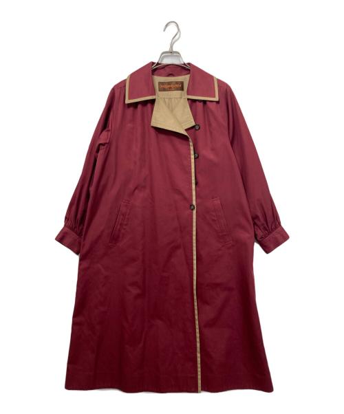 Yves Saint Laurent（イヴサンローラン）Yves Saint Laurent (イヴサンローラン) バイカラートレンチコート レッド サイズ:記載なしの古着・服飾アイテム