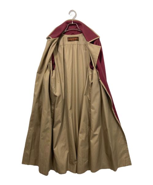 Yves Saint Laurent（イヴサンローラン）Yves Saint Laurent (イヴサンローラン) バイカラートレンチコート レッド サイズ:記載なしの古着・服飾アイテム