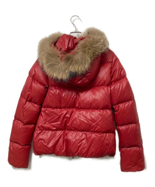DUVETICA（デュベティカ）DUVETICA (デュベティカ) ファー付きダウンジャケット レッド サイズ:Lの古着・服飾アイテム