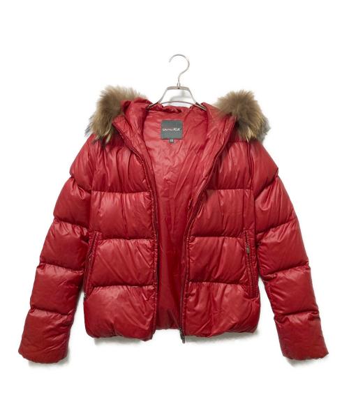 DUVETICA（デュベティカ）DUVETICA (デュベティカ) ファー付きダウンジャケット レッド サイズ:Lの古着・服飾アイテム