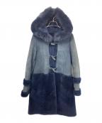 GRACE CONTINENTAL（グレースコンチネンタル）の古着「ムートンコート」｜ネイビー