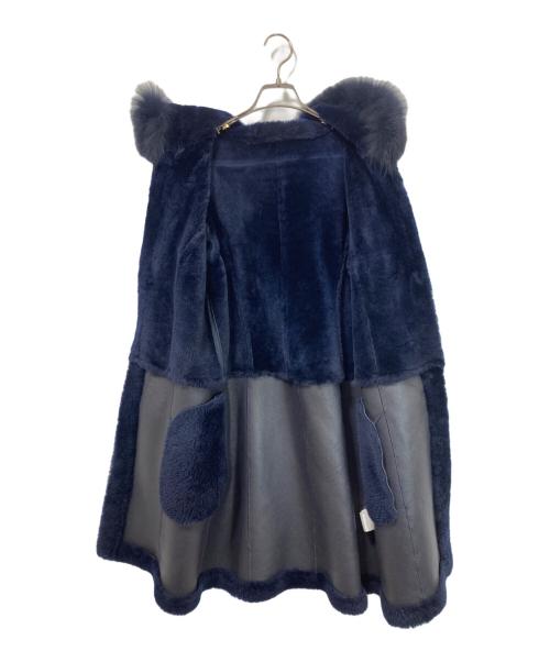 GRACE CONTINENTAL（（グレースコンチネンタル）GRACE CONTINENTAL (（グレースコンチネンタル) ムートンコート ネイビー サイズ:36の古着・服飾アイテム