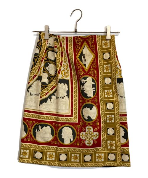 ETRO（エトロ）ETRO (エトロ) 総柄ミニスカート イエロー サイズ:38の古着・服飾アイテム