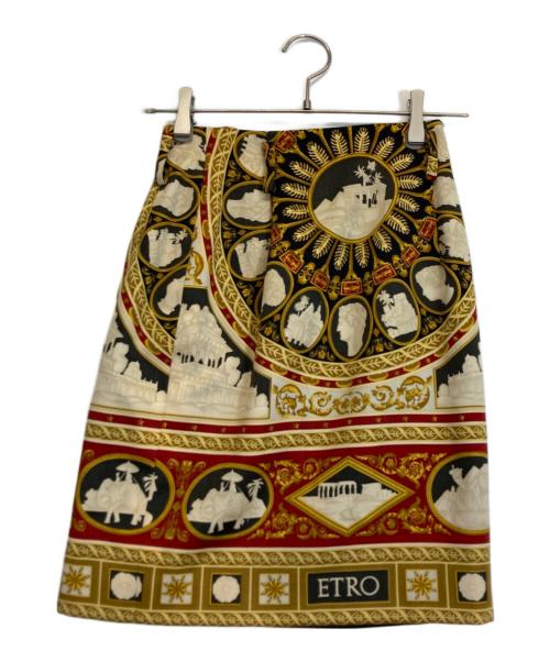 ETRO（エトロ）ETRO (エトロ) 総柄ミニスカート イエロー サイズ:38の古着・服飾アイテム
