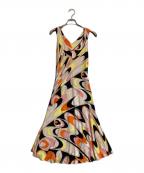 Emilio Pucciエミリオ プッチ）の古着「ノースリーブシルクワンピース」｜ホワイト