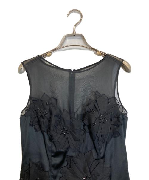 TADASHI SHOJI（タダシ ショージ）TADASHI SHOJI (タダシ ショージ) ビジューデザインワンピース ブラック サイズ:Sの古着・服飾アイテム