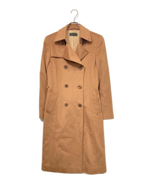 icB（アイシービー）icB (アイシービー) アンゴラ カシミヤコート ブラウン サイズ:9の古着・服飾アイテム