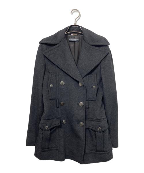 DOLCE & GABBANA（ドルチェ＆ガッバーナ）DOLCE & GABBANA (ドルチェ＆ガッバーナ) Pコート グレー サイズ:42の古着・服飾アイテム