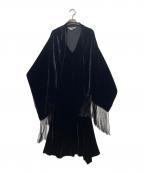 SPORT MAXスポーツマックス）の古着「ベロアノースリーブセットワンピース」｜ブラック