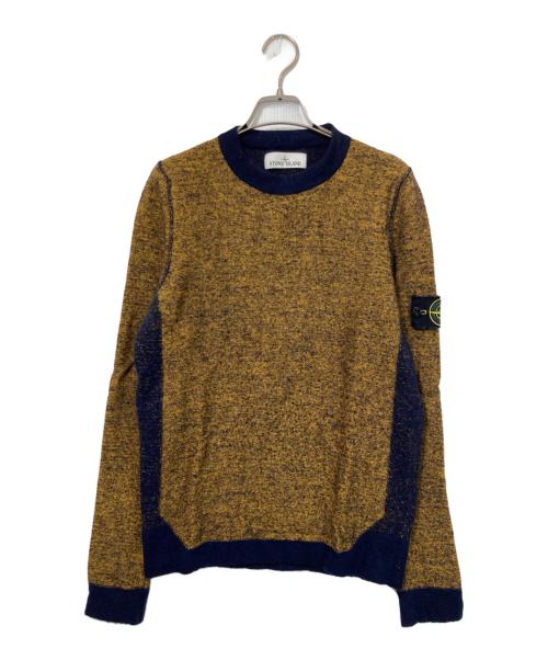 STONE ISLAND（ストーンアイランド）STONE ISLAND (ストーンアイランド) インサイドアウトデザインニット イエロー サイズ:Mの古着・服飾アイテム