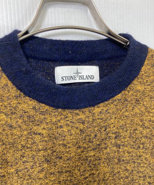 STONE ISLAND（ストーンアイランド）STONE ISLAND (ストーンアイランド) インサイドアウトデザインニット イエロー サイズ:Mの古着・服飾アイテム
