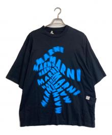 MARNI（マルニ）の古着「ディストールドスピンロゴプリントTシャツ」｜ブラック