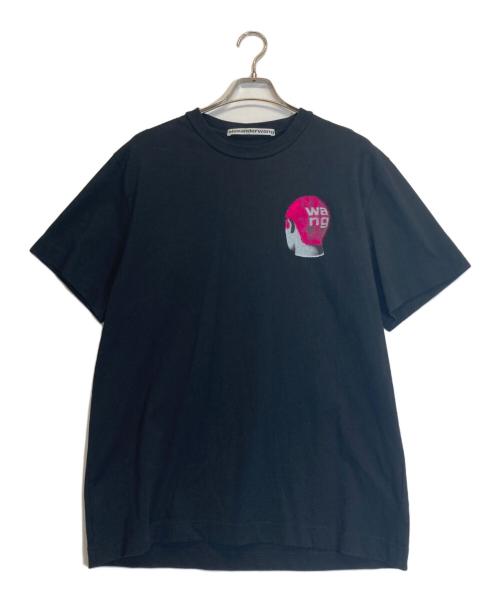 ALEXANDER WANG（アレキサンダー・ワン）ALEXANDER WANG (アレキサンダー・ワン) バックヘアロゴＴシャツ ブラック サイズ:Lの古着・服飾アイテム