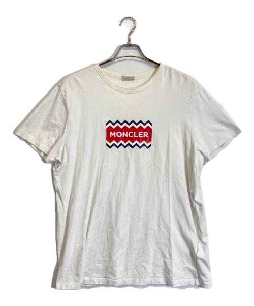 MONCLER（モンクレール）MONCLER (モンクレール) ロゴプリントTシャツ ホワイト サイズ:XLの古着・服飾アイテム