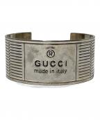GUCCIグッチ）の古着「ワイドカフバングル」｜シルバー