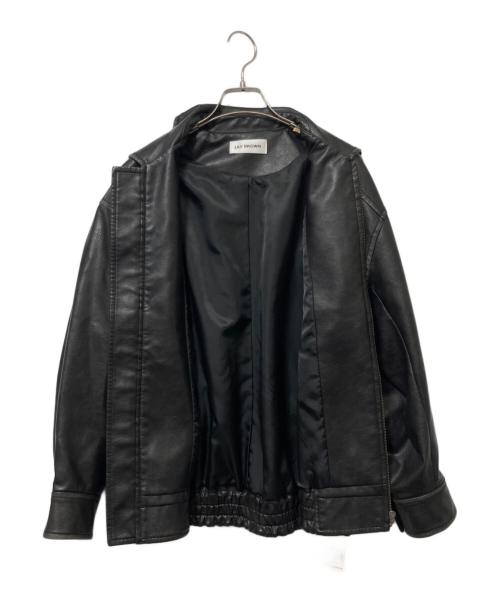 Lily Brown（リリーブラウン）Lily Brown (リリーブラウン) エコレザージャケット ブラック サイズ:Fの古着・服飾アイテム