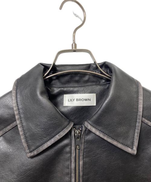 Lily Brown（リリーブラウン）Lily Brown (リリーブラウン) エコレザージャケット ブラック サイズ:Fの古着・服飾アイテム