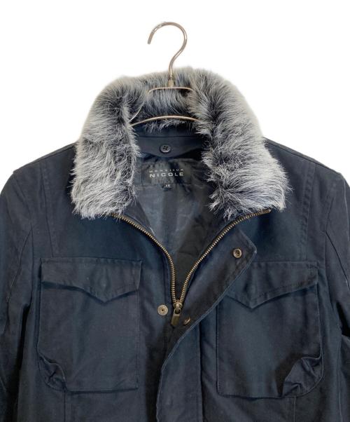 NICOLE（ニコル）NICOLE (ニコル) フェイクファー付きジャケット ブラック サイズ:Mの古着・服飾アイテム
