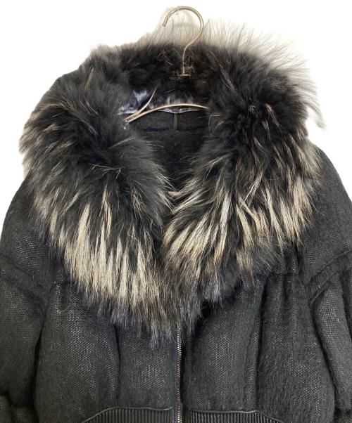 La Moda GOJI（ラ モーダ ゴジ）La Moda GOJI (ラ モーダ ゴジ) ラクーンファー付きダウンコート ブラック サイズ:11の古着・服飾アイテム