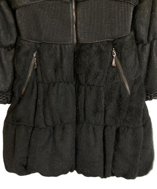 La Moda GOJI（ラ モーダ ゴジ）La Moda GOJI (ラ モーダ ゴジ) ラクーンファー付きダウンコート ブラック サイズ:11の古着・服飾アイテム