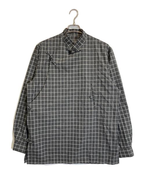 Yohji Yamamoto pour homme（ヨウジヤマモト プールオム）Yohji Yamamoto pour homme (ヨウジヤマモト プールオム) チャイナボタンシャツ グレー サイズ:3の古着・服飾アイテム