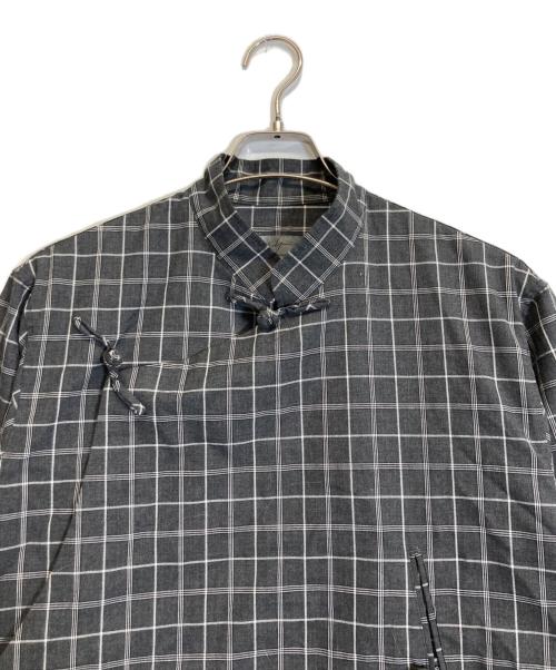 Yohji Yamamoto pour homme（ヨウジヤマモト プールオム）Yohji Yamamoto pour homme (ヨウジヤマモト プールオム) チャイナボタンシャツ グレー サイズ:3の古着・服飾アイテム