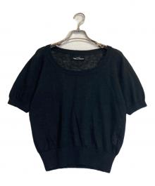 tricot COMME des GARCONS（トリココムデギャルソン）の古着「リネン半袖ニット」｜ブラック