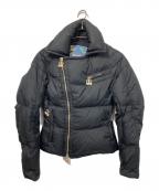 DSQUARED2ディースクエアード）の古着「ジップロゴダウンジャケット」｜ブラック