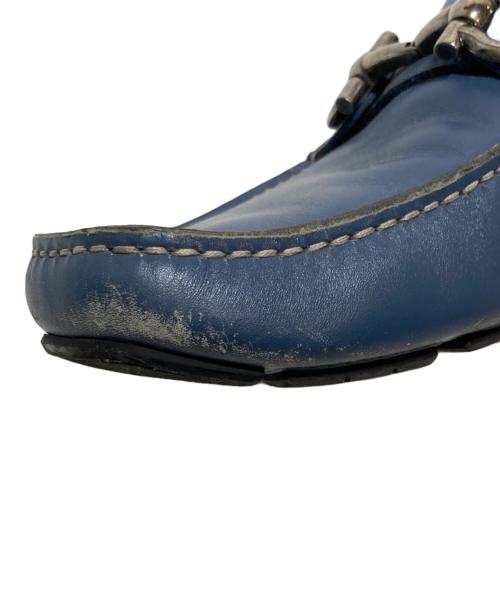 Salvatore Ferragamo（サルヴァトーレ フェラガモ）Salvatore Ferragamo (サルヴァトーレ・フェラガモ) ドライビングシューズ ブルー サイズ:8の古着・服飾アイテム
