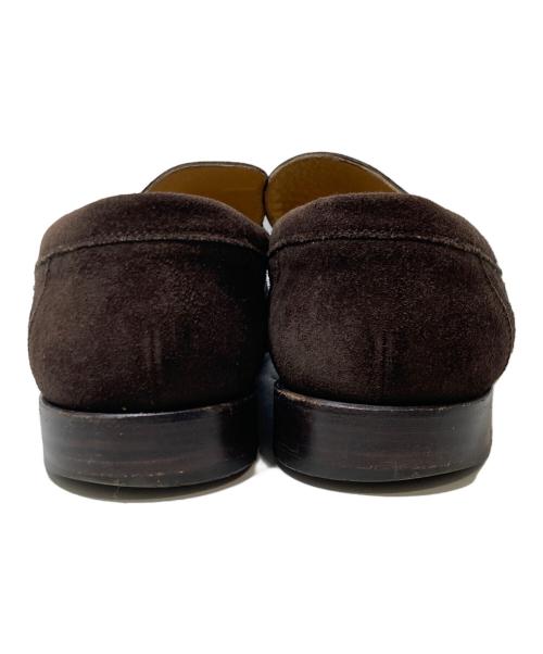 HERMES（エルメス）HERMES (エルメス) Hロゴスエードローファー ブラウン サイズ:41の古着・服飾アイテム