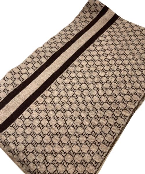 GUCCI（グッチ）GUCCI (グッチ) マフラー ブラウンの古着・服飾アイテム