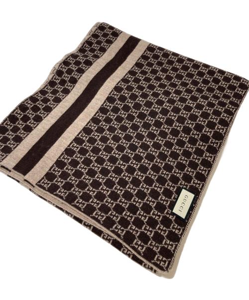 GUCCI（グッチ）GUCCI (グッチ) マフラー ブラウンの古着・服飾アイテム