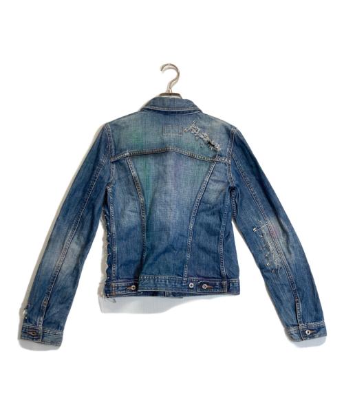 DOLCE & GABBANA（ドルチェ＆ガッバーナ）DOLCE & GABBANA (ドルチェ＆ガッバーナ) セーフティーピンデニムジャケット インディゴ サイズ:XSの古着・服飾アイテム