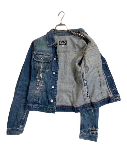 DOLCE & GABBANA（ドルチェ＆ガッバーナ）DOLCE & GABBANA (ドルチェ＆ガッバーナ) セーフティーピンデニムジャケット インディゴ サイズ:XSの古着・服飾アイテム
