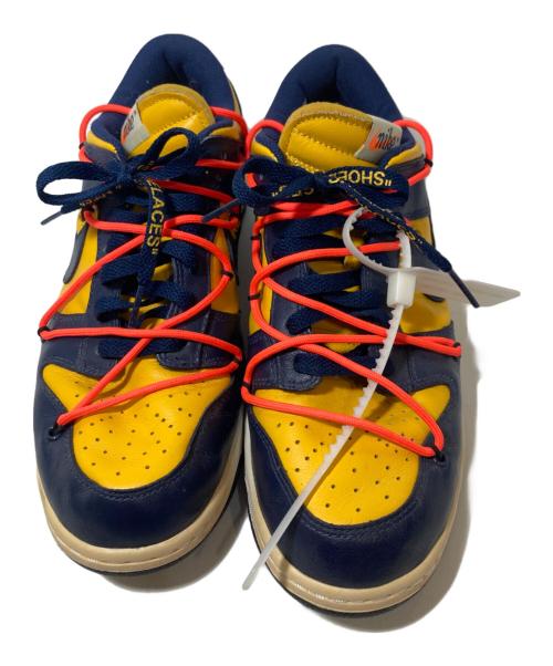 NIKE（ナイキ）NIKE (ナイキ) OFFWHITE (オフホワイト) DUNK LOW LTHR University イエロー サイズ:27の古着・服飾アイテム