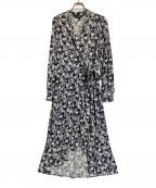 LAUREN RALPH LAURENローレンラルフローレン）の古着「総柄ワンピース」｜ホワイト