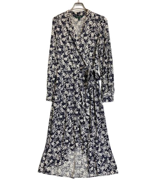 LAUREN RALPH LAUREN（ローレンラルフローレン）LAUREN RALPH LAUREN (ローレンラルフローレン) 総柄ワンピース ホワイト サイズ:Sの古着・服飾アイテム