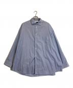 Graphpaperグラフペーパー）の古着「High Count Wide Spread Collar Shirt」｜ブルー